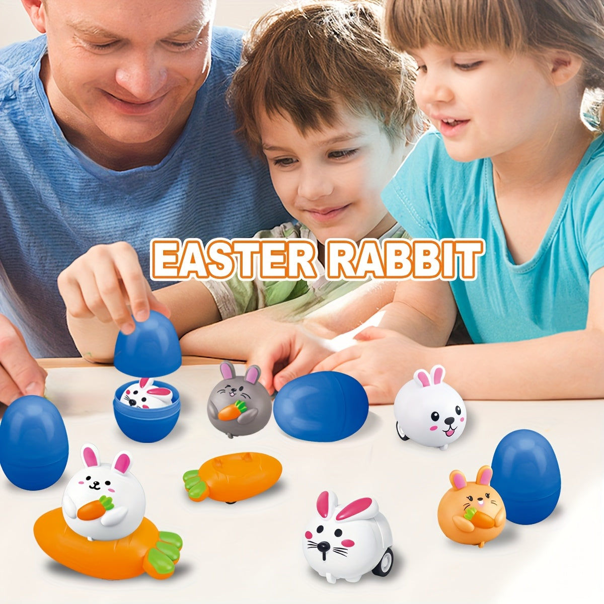 NNETM 12pcs Easter Bunny Egg Toys Set for Kids